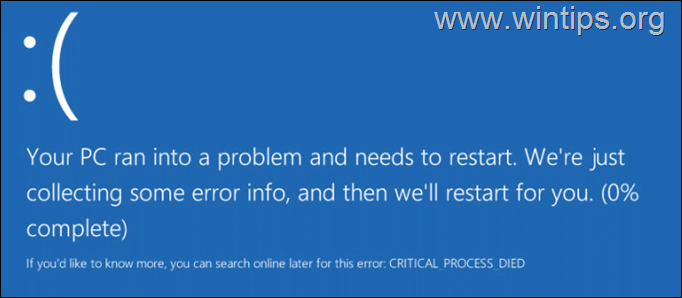Methods to Fix the Critical Process Died Error