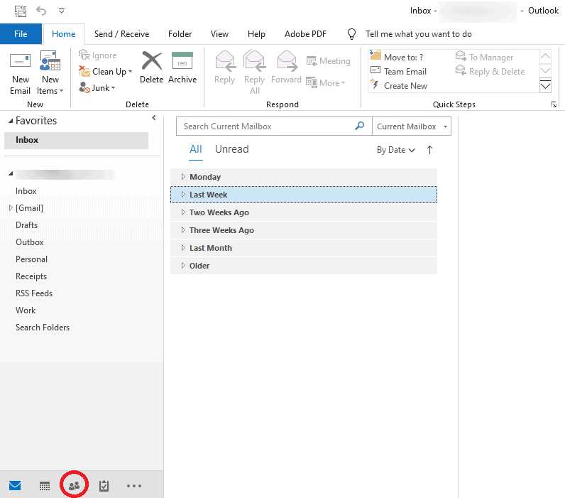 Step 1: Open Outlook and Navigate to the Contacts Tab
