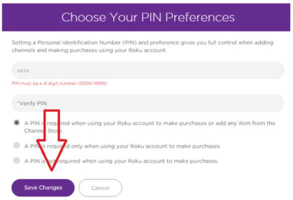 Accessing the Roku Account Settings