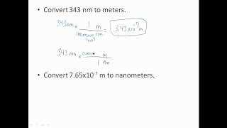 How to convert nanometers to meters?