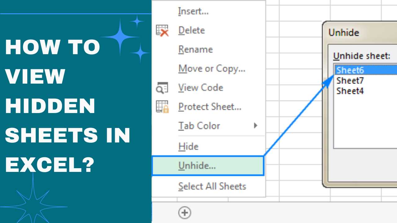 How to unhide a sheet in Excel