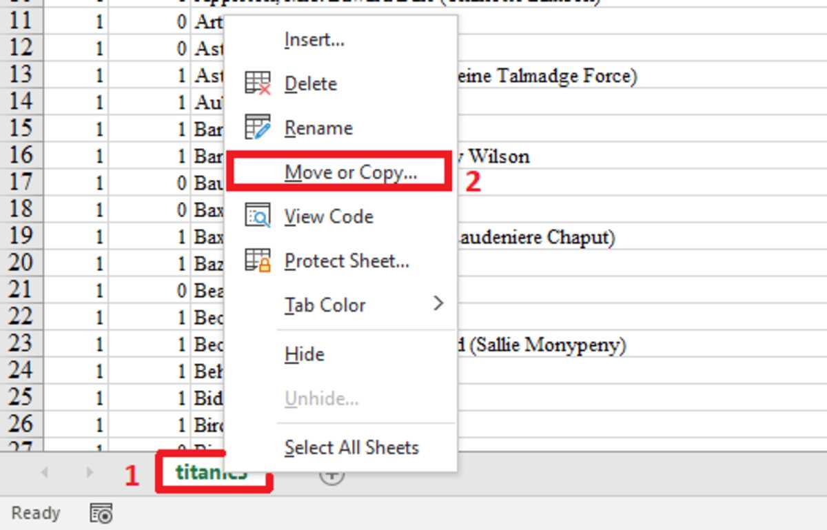 Right-click on the Sheet