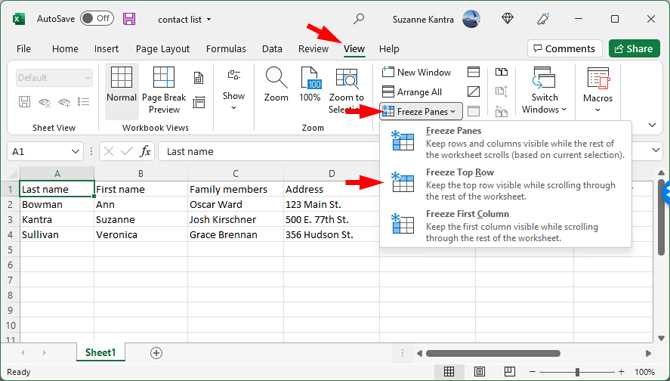 Step-by-Step Guide to Freeze the Top Row in Excel